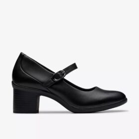 Γυναικεία μαύρα δερμάτινα Mary Janes Shaya Jane