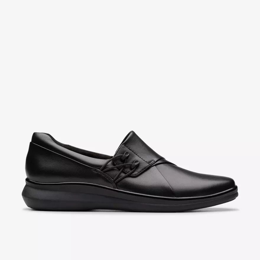 Γυναικεία μαύρα δερμάτινα Slip-ons χωρίς κορδόνια Lynell Γυναικεία μαύρα δερμάτινα Slip-ons χωρίς κορδόνια Lynell