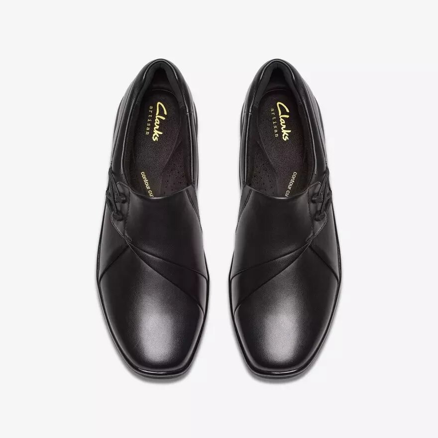 Γυναικεία μαύρα δερμάτινα Slip-ons χωρίς κορδόνια Lynell Γυναικεία μαύρα δερμάτινα Slip-ons χωρίς κορδόνια Lynell