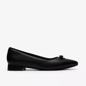 Γυναικεία μαύρα δερμάτινα Slip-ons Natalyn Trim