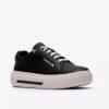 Γυναικεία μαύρα δερμάτινα Sneakers Hollyrose Zip Γυναικεία μαύρα δερμάτινα Sneakers Hollyrose Zip