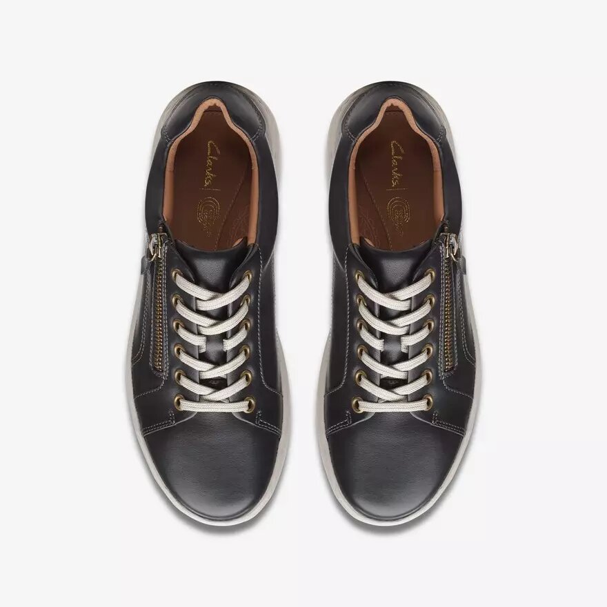 Γυναικεία μαύρα δερμάτινα Sneakers Nalle Lace Γυναικεία μαύρα δερμάτινα Sneakers Nalle Lace