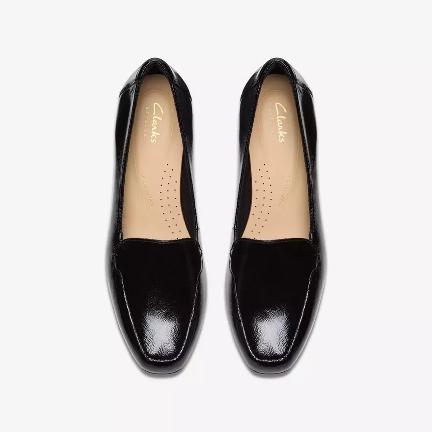 Γυναικεία μαύρα Slip-ons Krystine Lily από λουστρίνι Γυναικεία μαύρα Slip-ons Krystine Lily από λουστρίνι