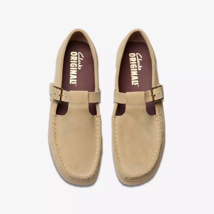 Γυναικεία μοκασίνια Wallabee T-Bar από σουέτ σε απόχρωση σφενδάμου Γυναικεία μοκασίνια Wallabee T-Bar από σουέτ σε απόχρωση σφενδάμου
