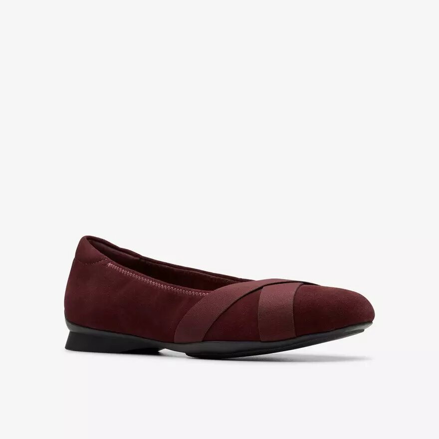 Γυναικεία Μπαλαρίνες Jazmynn Gem από σουέτ σε χρώμα Merlot Γυναικεία Μπαλαρίνες Jazmynn Gem από σουέτ σε χρώμα Merlot