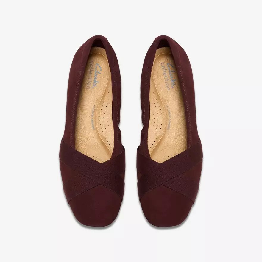 Γυναικεία Μπαλαρίνες Jazmynn Gem από σουέτ σε χρώμα Merlot Γυναικεία Μπαλαρίνες Jazmynn Gem από σουέτ σε χρώμα Merlot