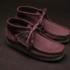 Γυναικεία μπότα Wallabee. Ροζ-καφέ σουέτ