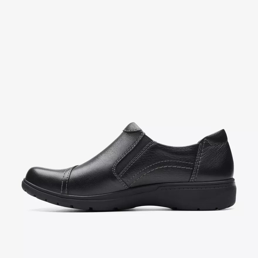 Γυναικεία παπούτσια Carleigh Ray από μαύρο δέρμα Slip-ons χωρίς κορδόνια Γυναικεία παπούτσια Carleigh Ray από μαύρο δέρμα Slip-ons χωρίς κορδόνια