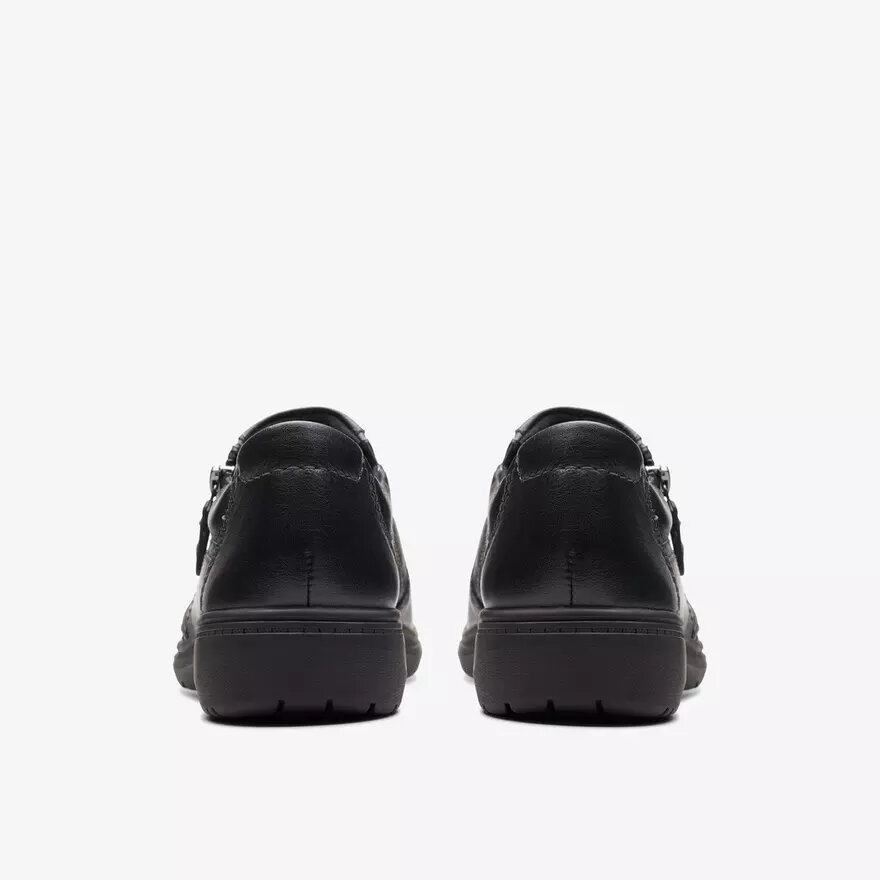 Γυναικεία παπούτσια Carleigh Ray από μαύρο δέρμα Slip-ons χωρίς κορδόνια Γυναικεία παπούτσια Carleigh Ray από μαύρο δέρμα Slip-ons χωρίς κορδόνια