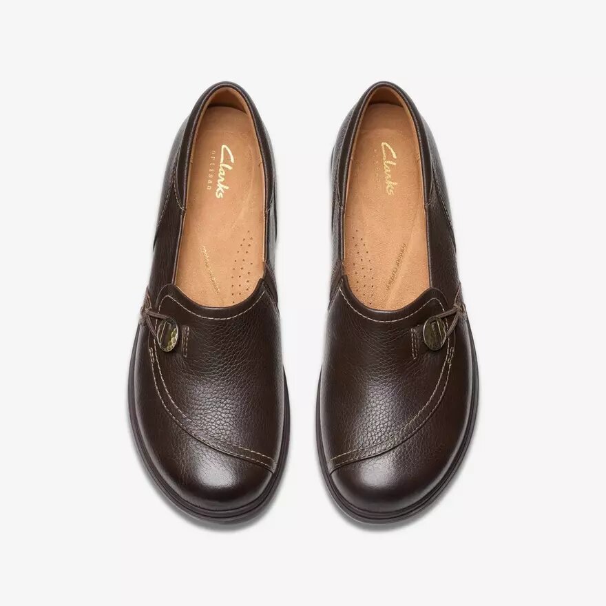 Γυναικεία παπούτσια Certina Ease Slip-ons από σκούρο καφέ δέρμα Γυναικεία παπούτσια Certina Ease Slip-ons από σκούρο καφέ δέρμα