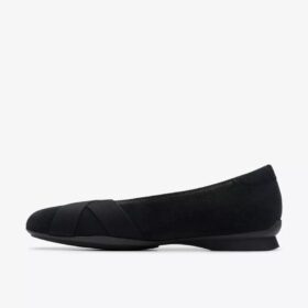 Γυναικεία παπούτσια Jazmynn Gem από μαύρο σουέτ Slip-ons χωρίς κορδόνια