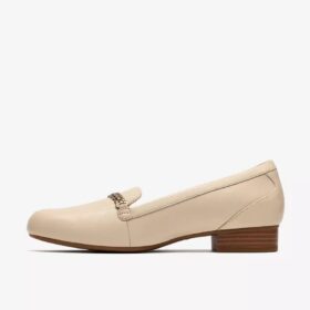 Γυναικεία παπούτσια Juliet Mia από κρεμ δέρμα Slip-ons χωρίς κορδόνια