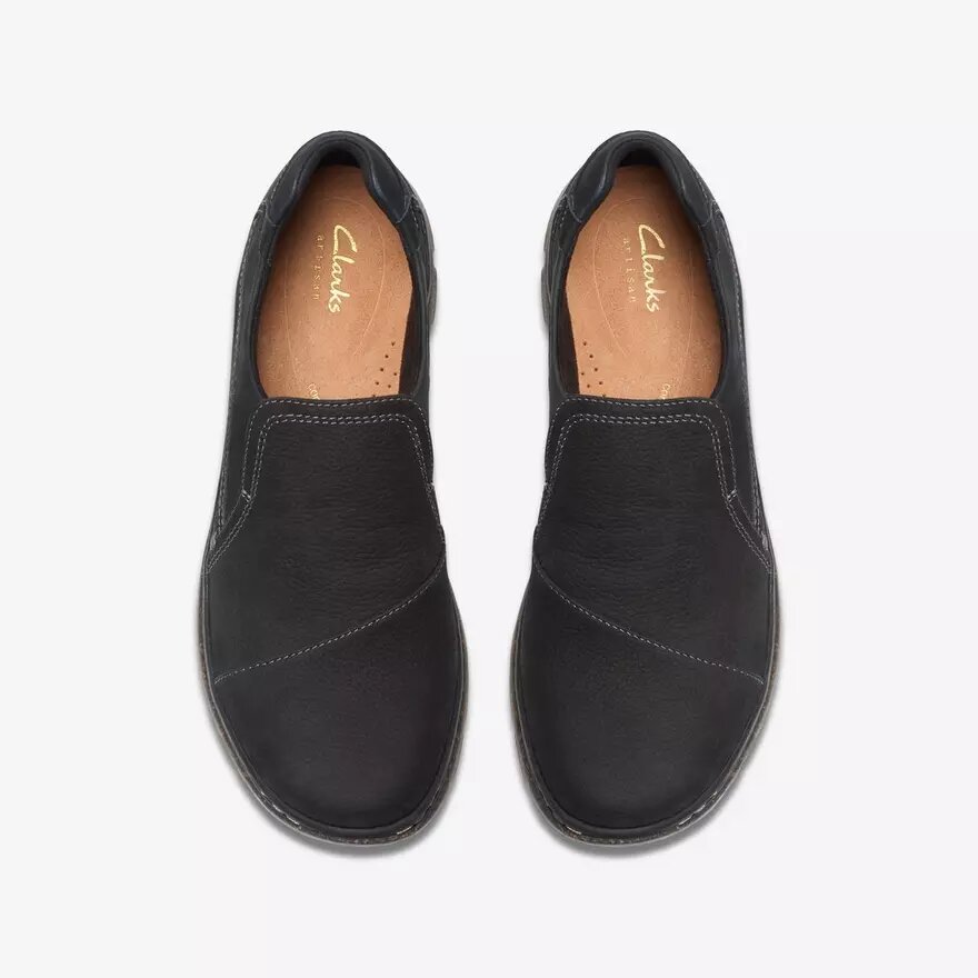 Γυναικεία παπούτσια Orlene Slip-ons από μαύρο δέρμα Γυναικεία παπούτσια Orlene Slip-ons από μαύρο δέρμα