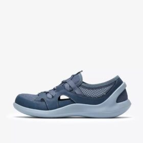 Γυναικεία παπούτσια Solevana Step σε μπλε-γκρι χρώμα Slip-ons