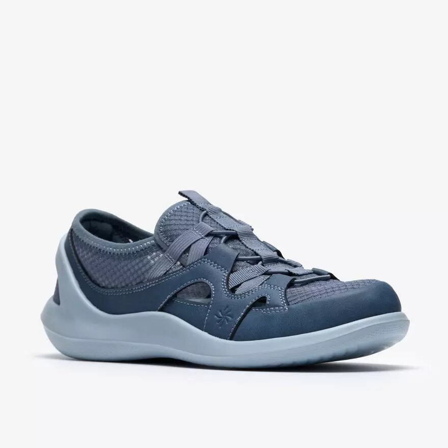 Γυναικεία παπούτσια Solevana Step σε μπλε-γκρι χρώμα Slip-ons Γυναικεία παπούτσια Solevana Step σε μπλε-γκρι χρώμα Slip-ons