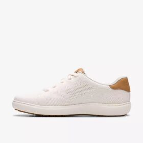 Γυναικεία πλεκτά πάνινα Sneakers για Περιπάτου Nalle σε λευκό χρώμα