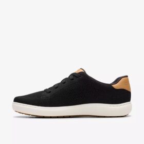 Γυναικεία πλεκτά πάνινα Sneakers Nalle Walk σε μαύρο χρώμα