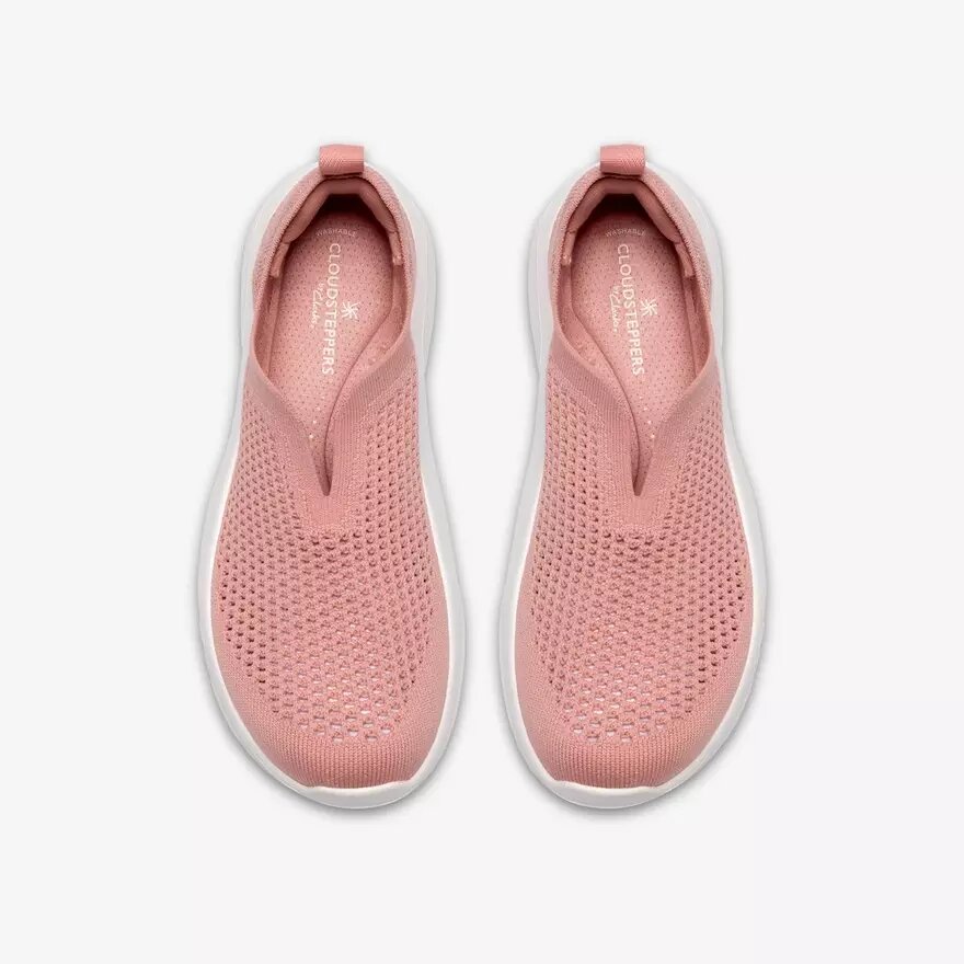 Γυναικεία πλεκτά πάνινα Sneakers Solevana σε σκόνη ροζ Γυναικεία πλεκτά πάνινα Sneakers Solevana σε σκόνη ροζ