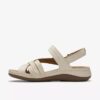 Γυναικεία σανδάλια Cecily Strap με Λουράκια από κρεμ δέρμα