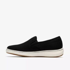 Γυναικεία Slip-ons Breeze Sky Zoe από μαύρο καμβά χωρίς κορδόνια