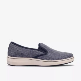 Γυναικεία Slip-ons Breeze Sky Zoe Navy από καμβά χωρίς κορδόνια