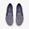 Γυναικεία Slip-ons Breeze Sky Zoe Navy από καμβά χωρίς κορδόνια