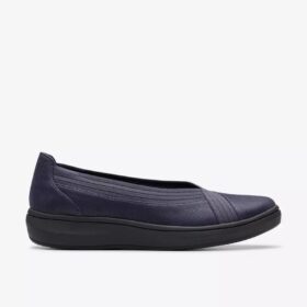 Γυναικεία Slip-ons Breezesky Air Navy από ύφασμα χωρίς κορδόνια