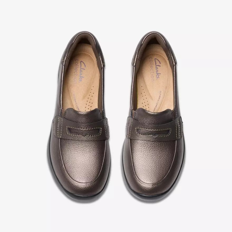 Γυναικεία Slip-ons Ellowyn Penny σε μεταλλικό χρώμα μπρούντζου Γυναικεία Slip-ons Ellowyn Penny σε μεταλλικό χρώμα μπρούντζου