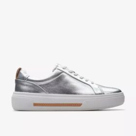Γυναικεία Sneakers από ασημί δέρμα για Περιπάτη Hollyhock Walk