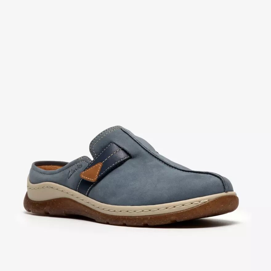 Γυναικεία τσόκαρα Orlene Clog σε χρώμα Denim Blue από νουμπάκ Γυναικεία τσόκαρα Orlene Clog σε χρώμα Denim Blue από νουμπάκ