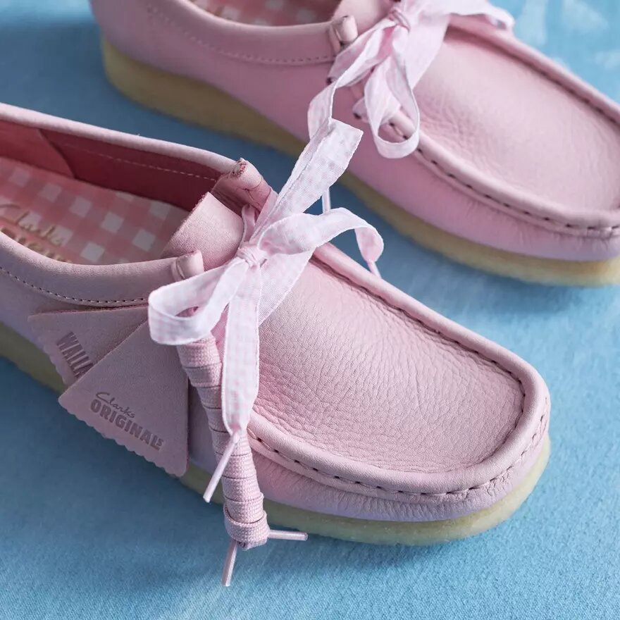 Γυναικεία Wallabee από δέρμα σε ροζ χρώμα «Baby Pink» Γυναικεία Wallabee από δέρμα σε ροζ χρώμα «Baby Pink»