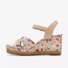 Γυναικείες λευκές πλατφόρμες Chicly Floral Γυναικείες λευκές πλατφόρμες Chicly Floral