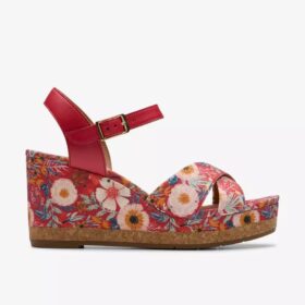 Γυναικείες πλατφόρμες Chicly Floral με κόκκινο τυπωμένο μοτίβο Γυναικείες πλατφόρμες Chicly Floral με κόκκινο τυπωμένο μοτίβο