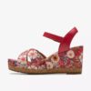 Γυναικείες πλατφόρμες Chicly Floral με κόκκινο τυπωμένο μοτίβο Γυναικείες πλατφόρμες Chicly Floral με κόκκινο τυπωμένο μοτίβο