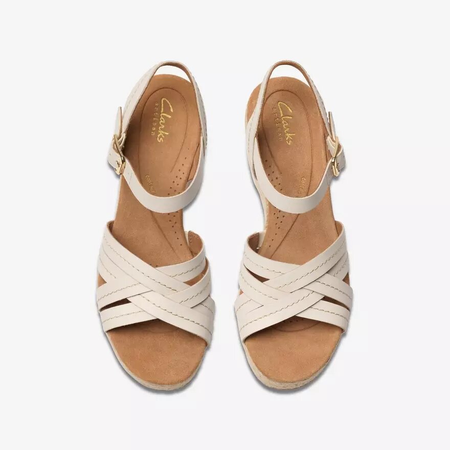 Γυναικείες πλατφόρμες Sabina Strap από κρεμ δέρμα Γυναικείες πλατφόρμες Sabina Strap από κρεμ δέρμα