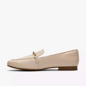 Γυναικείο δερμάτινο loafer Tamna Iris σε λευκό χρώμα