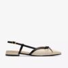 Γυναικείο δερμάτινο Sensa15 Bow Sling Back σε κρεμ χρώμα Γυναικείο δερμάτινο Sensa15 Bow Sling Back σε κρεμ χρώμα