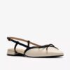 Γυναικείο δερμάτινο Sensa15 Bow Sling Back σε κρεμ χρώμα Γυναικείο δερμάτινο Sensa15 Bow Sling Back σε κρεμ χρώμα