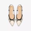 Γυναικείο δερμάτινο Sensa15 Bow Sling Back σε κρεμ χρώμα Γυναικείο δερμάτινο Sensa15 Bow Sling Back σε κρεμ χρώμα