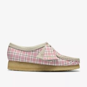 Γυναικείο Wallabee με ροζ καρό μοτίβο Γυναικείο Wallabee με ροζ καρό μοτίβο