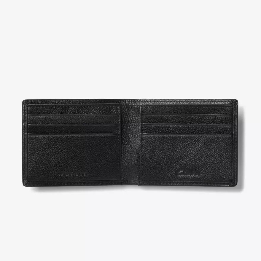 Κλασικό ανδρικό πορτοφόλι Slimfold με υφή «pebble», μαύρο, ΗΠΑ Κλασικό ανδρικό πορτοφόλι Slimfold με υφή «pebble», μαύρο, ΗΠΑ