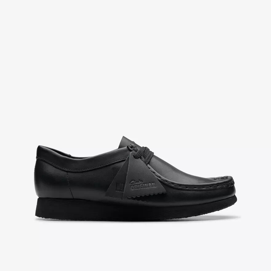 Παιδικά δερμάτινα παπούτσια Wallabee™ Older σε μαύρο χρώμα Παιδικά δερμάτινα παπούτσια Wallabee™ Older σε μαύρο χρώμα