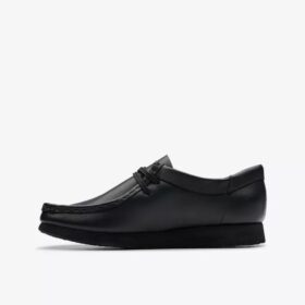 Παιδικά δερμάτινα παπούτσια Wallabee™ Older σε μαύρο χρώμα Παιδικά δερμάτινα παπούτσια Wallabee™ Older σε μαύρο χρώμα