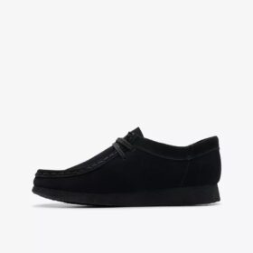Παιδικά παπούτσια Wallabee Older από μαύρο σουέτ